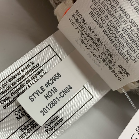 Crewcuts J. Crew Faux Fur Pom Pom Merino Wool Blend Knit Scarf Girl’s OS - Picture 9 of 9